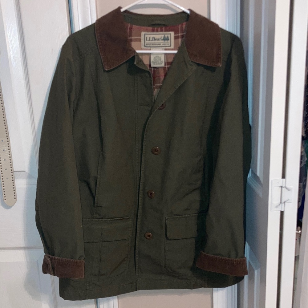 L.L. Bean Olive and Brown Chore Coat